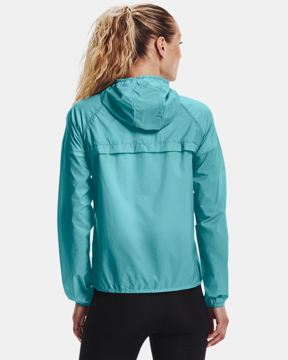 Women's UA Qualifier Storm Packable Jacket, Blue, pdpMainDesktop image number 1